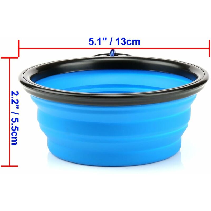 2 Dog Bowl Foldable Travel Dog Water Bowl Portable Cat Pet Silicone Food Bowl Small