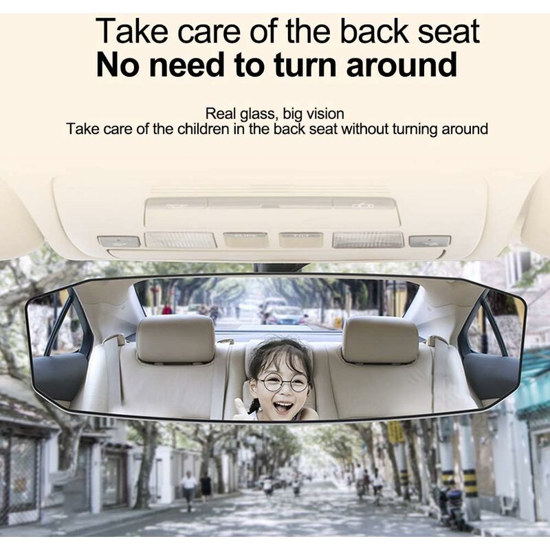 Interior Rearview Mirror, Universal Wide Angle Panoramic Car Interior Rearview Mirror For Car Or Truck Cabin, 23884Mm