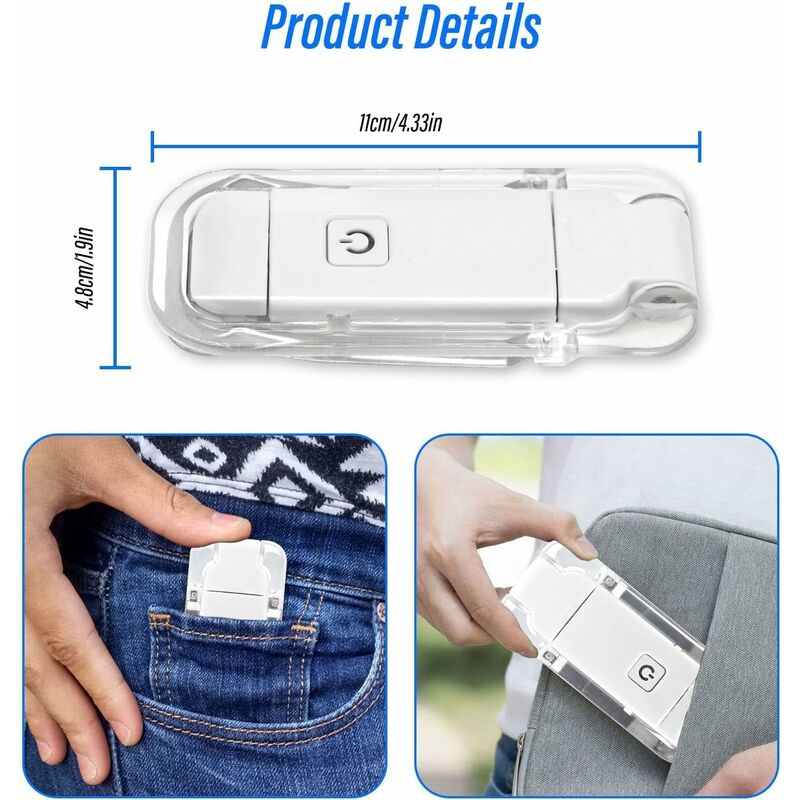 Reading Light, Clip-On Reading Lamp Usb Rechargeable, Flexible And Portable Clip-On Eye-Caring Light Compact And