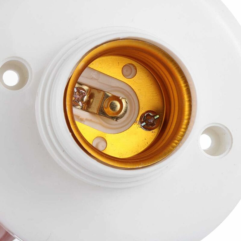 E27 Lamp Holder Screw Socket Plastic Wall Mount LED Bulb Base Converter Adapter Holders For E27 Bulb Plastic ROund
