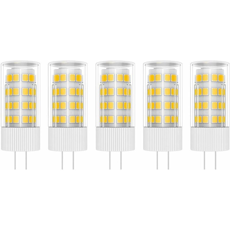 5X G4 LED Lamp 5W Bulb Lamp 51 Smd 2835LEDs Warm White 3000K LED Bulb 500Lm Equivalent To 50W Halogen Lamp Ac/Dc12V