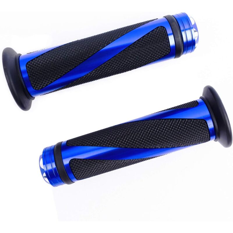 2 pcs Motorcycle Handlebar Grips 22Mm 7/8" Rubber Anti-Slip Universal For Motorcycle Scooter Quad Cruiser Off ROad