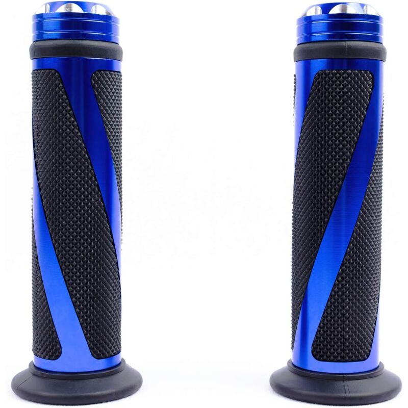 2 pcs Motorcycle Handlebar Grips 22Mm 7/8" Rubber Anti-Slip Universal For Motorcycle Scooter Quad Cruiser Off ROad