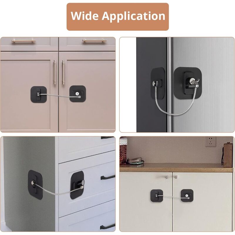 Child Window Lock, 2 pcs Safety Window Locks Window Locks Child Safety Protection Baby With Stainless Steel Cable