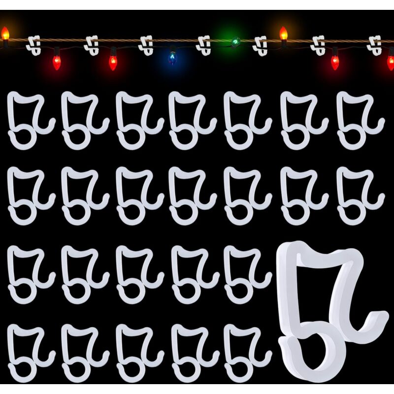 100 pcs Gutter Hooks, Outdoor String Lights Clips, Gutter Garland Hooks, Gutter Hooks For Christmas Decorations For