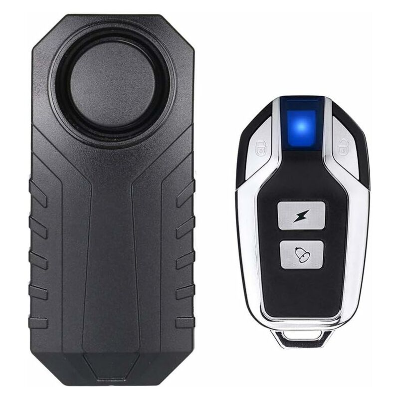 Wireless Motorcycle/Bike Security Anti-Theft Alarm With Remote Control, Ip55 Waterproof, 113 Db Super Loud (Black)