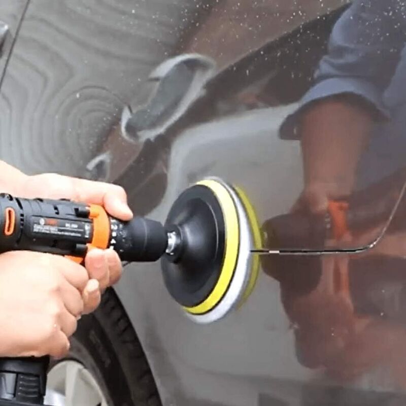 4 pcs 6 Inch Wool Polishing Pad Polishing Wheel For Bit Buffer Accessories With M14 Bit Adapter