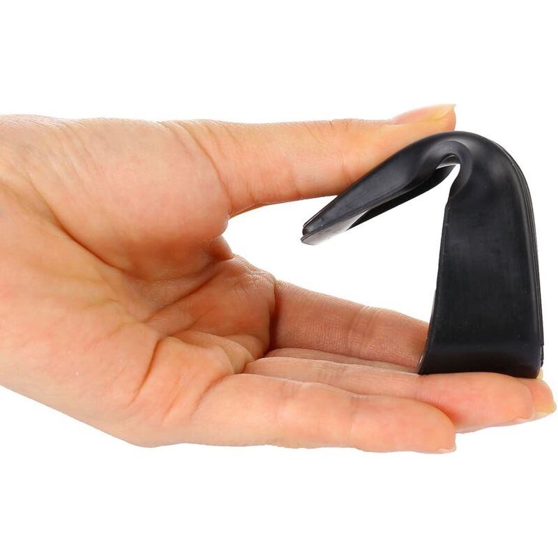 Door Wedge, 4 Pack Rubber Door Stopper Upgrade Door Stop, 100% Silicone, Non-Toxic, No Odor, Black