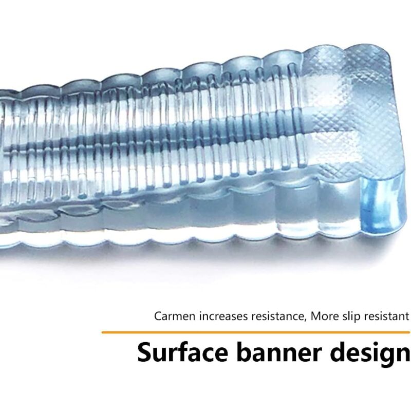 4 pcs Transparent Door Wedge Soft Rubber Non-Slip Block Adjustable Height Door Stopper For Tile, Floor, Concrete,