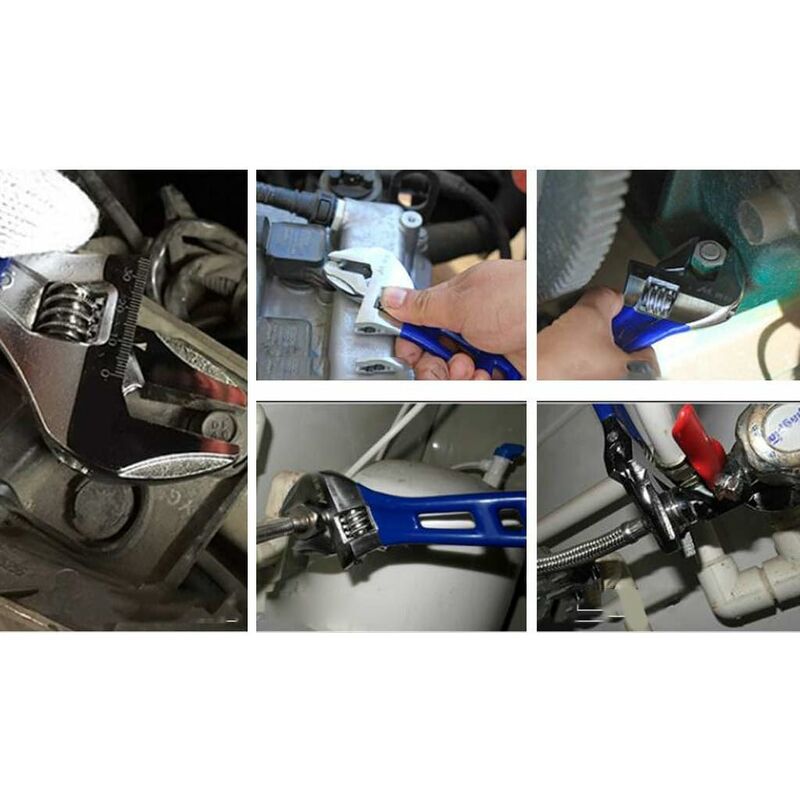 Adjustable Wrench, Wide Opening Adjustable Wrench With Short Handle, Pipe Pliers, Adjustable Wrench (4")