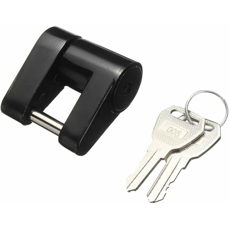 Caravan Security Locks For Safe And Durable Theft Protection, Unisex Metal Locksmith Tools, Trailer Lock, Black