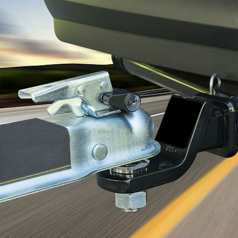 Caravan Security Locks For Safe And Durable Theft Protection, Unisex Metal Locksmith Tools, Trailer Lock, Black