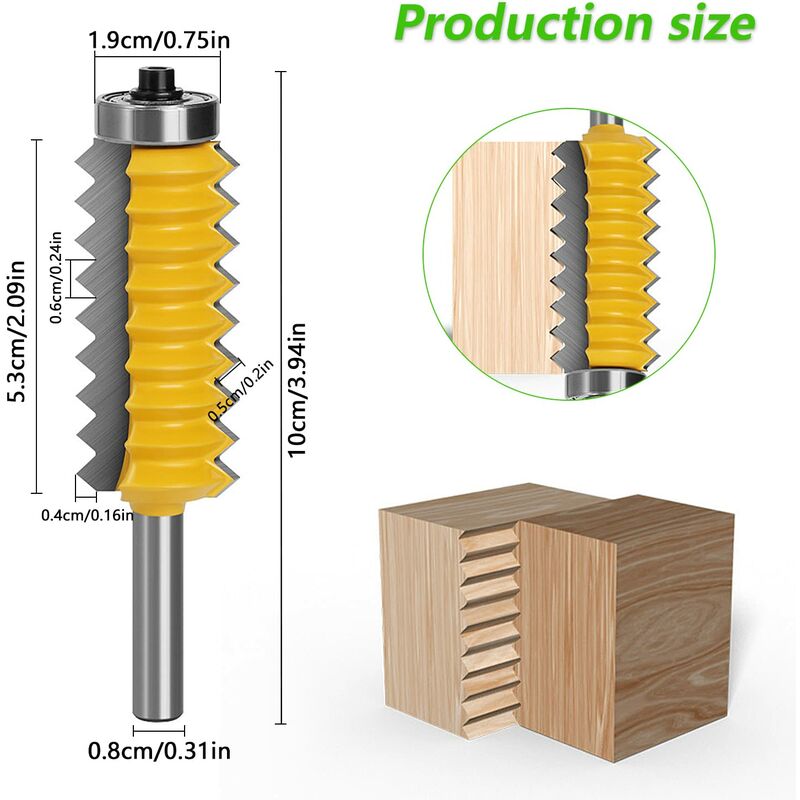 Multi-Tooth Woodworking Tool, 8Mm Carbide Wood ROuter Bit, Multi-Tooth ROuter Cutter, Woodworking Tools