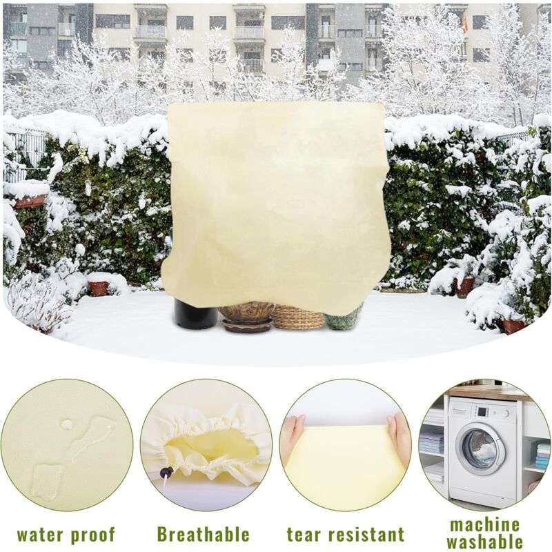 Plant Winter Cover, Plant Winter Cover With Drawstring And Zipper, 120 X 180 Cm Plant Protection Cover Winter Cover