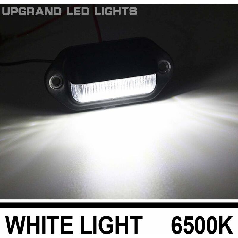 2 pcs LED License Plate Light Universal 6 Smd2835 Convenience Courtesy Door Step Lamp Light For Trailers Rv Trucks