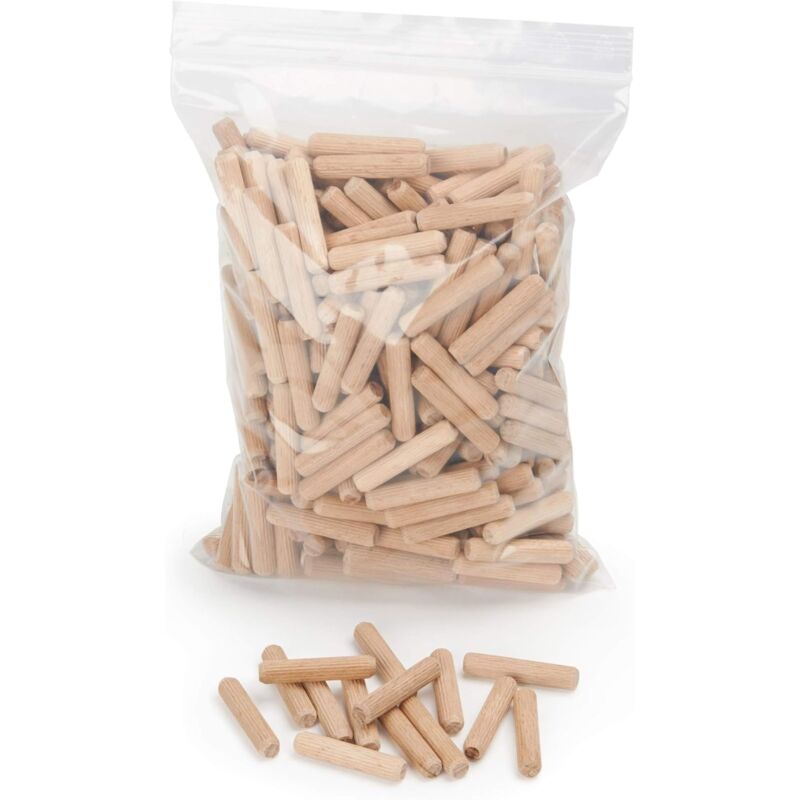 400 pcs Of Wooden Dowels 8 Mm X 50 Mm - Solid Beech Wood Dowel Ideal For Wood ROuter - Suitable For Drilling