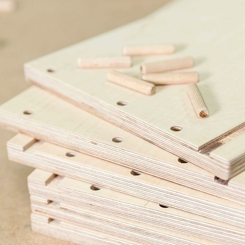 400 pcs Of Wooden Dowels 8 Mm X 50 Mm - Solid Beech Wood Dowel Ideal For Wood ROuter - Suitable For Drilling