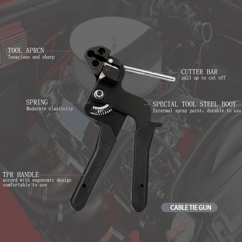 Stainless Steel Cable Tie Gun, Stainless Steel Cable Tie Pliers With Cutting Function, Metal Tie Gun, Cable Tie Gun