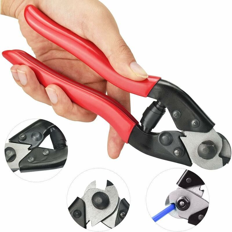 Bicycle Cable Cutter 190Mm Chrome Vanadium Steel Bicycle Cable Cutter Pliers Bike Cable Cutting Tools For 1Mm - 7Mm