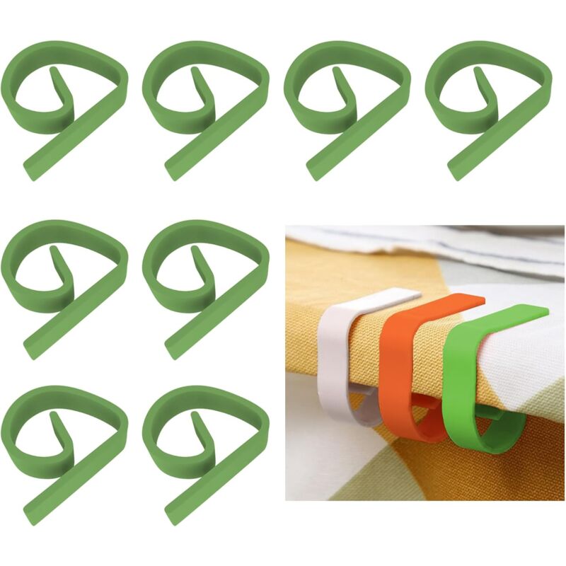 8-Piece Garden Tablecloth Holder, Thick Tablecloth Holder, Tablecloth Holder, Green