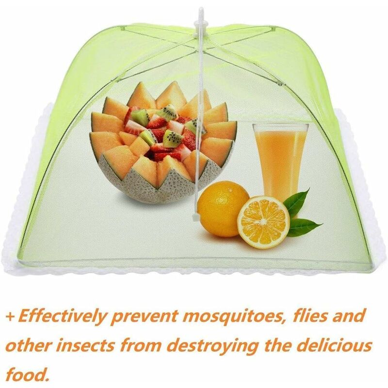 4 pcs Food Cover/Insect Proof Food Cover/Food Tent/Folding Food Cover Mesh Screen Umbrellas, Bbq And More - 4 Colors