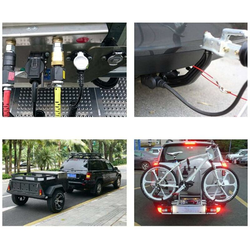 13 To 7 Pin Trailer Socket 12N 12S Dual Adapter Converter European Plug For Car Trailer Truck Towbar 12V Waterproof