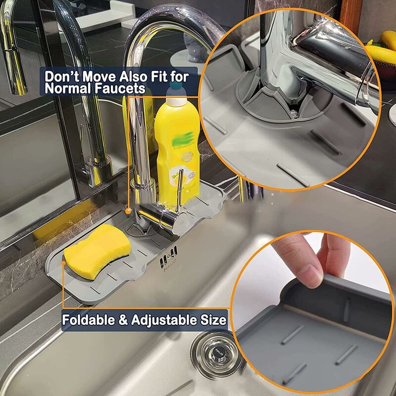 Silicone Faucet Handle, Faucet Sink Splash Guard, Splash Guard For Kitchen, Bathroom, Sink Mat, Dish Drying Mat, Dish