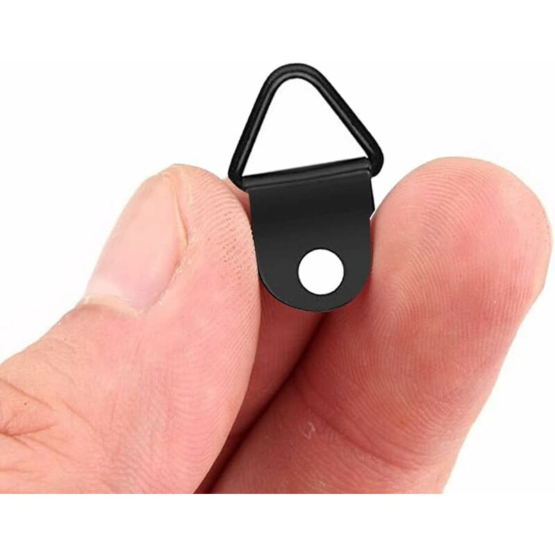 50 pcs Picture Hooks Picture Frame Hanger No Drilling Metal D Rings Frame Mounting For Picture Frame Mirror Fixing Wall