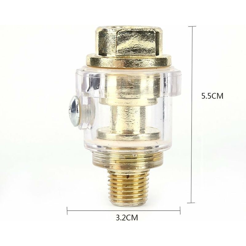1/4'' Bsp Mini In-Line Oil Lubricator Air Tool Oil Lubricator Oiler Compressor Hose Automatic Lubrication For Pneumatic