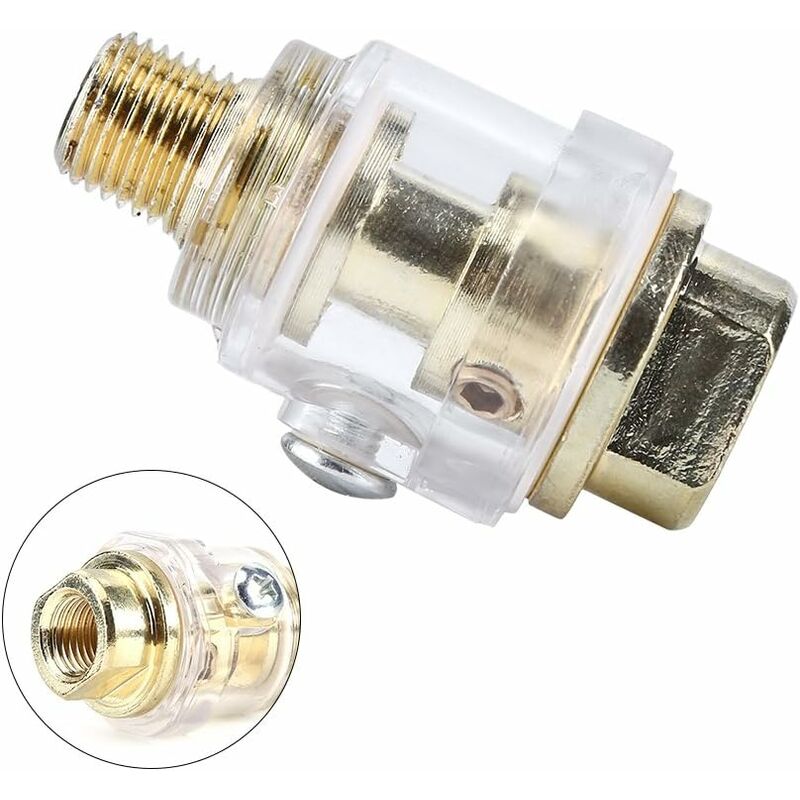 1/4'' Bsp Mini In-Line Oil Lubricator Air Tool Oil Lubricator Oiler Compressor Hose Automatic Lubrication For Pneumatic
