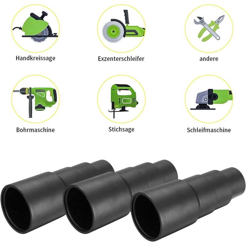 6 pcs Vacuum Hose Adapters, Vacuum Hose End Connector Adapters For Universal Shop Vacuums