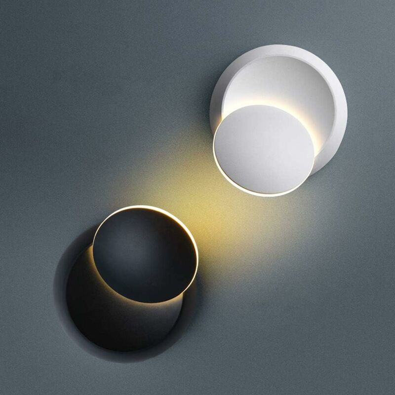 Indoor Wall Lights Warm White LED Wall Lamp 5W Modern Wall Light Warm White Creative Eclipse 2 In 1 Iron Wall Sconce