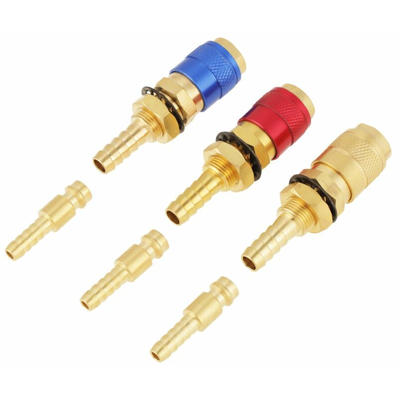 Quick Connector, 3 pcs 8Mm Water Cooled Welding Connector Gas Adapter For Tig Welding Torch