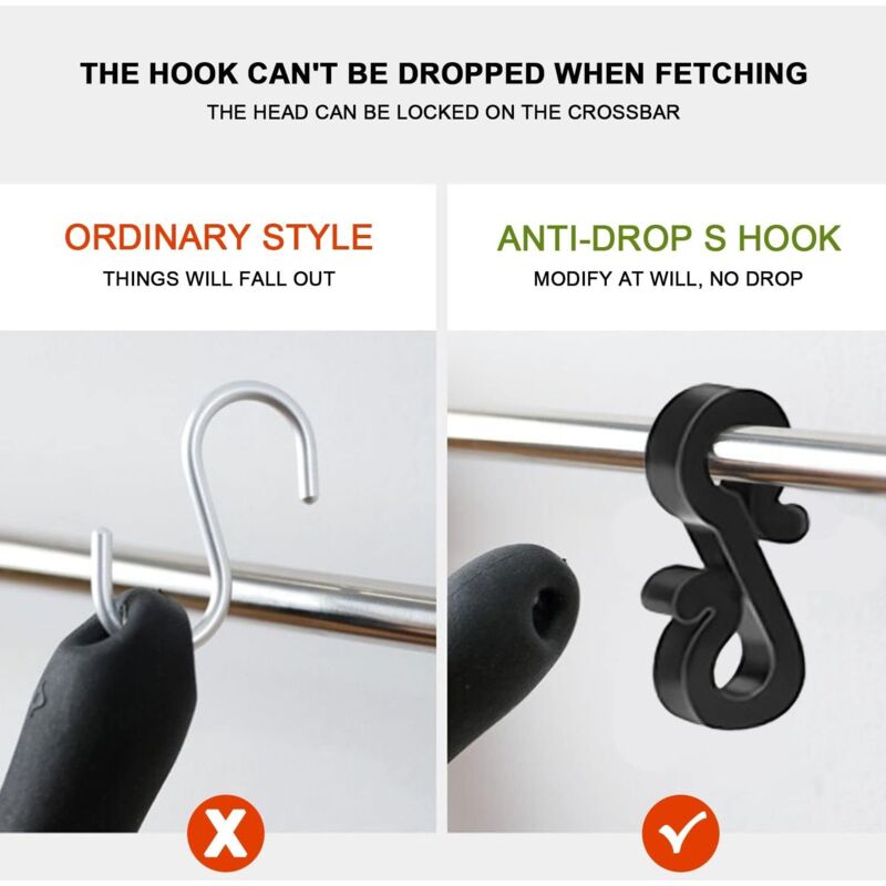 100 pcs Mini Black White Plastic Gutter Hooks With Shape Clip Outdoor Light Hooks For Wedding Christmas Halloween