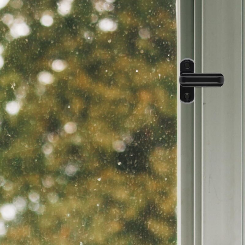 Sash Jammer Additional Window Lock, 4 Door Window Locks Block Aluminum Alloy With 8X Screws, Home Security, Child