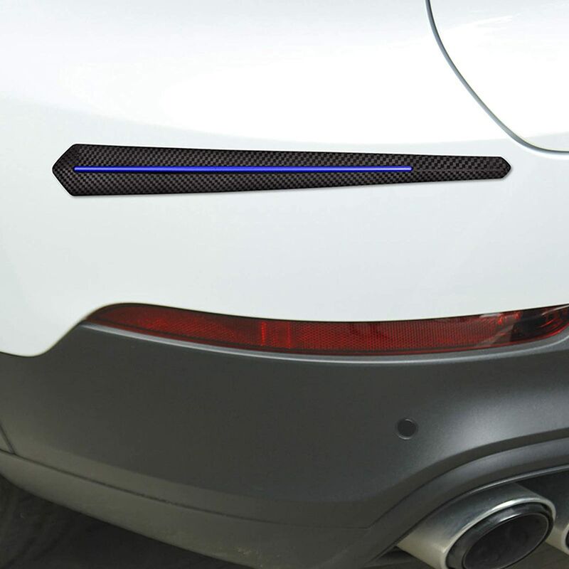 2 pcs Car Bumper Protector Strips, Universal Car Sticker Bumper Protection Front Rear Edge Anti-Collision Strip