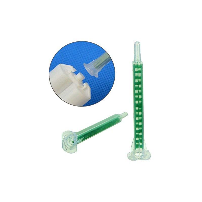 Werse 50 pcs F6-16 Green Ab Glue Mixing Tube Static Mouth Section 16 Nozzles