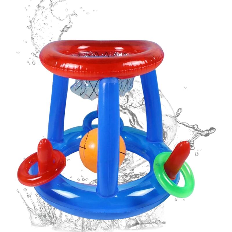 Pool Basketball Hoop - Inflatable Basketball Stand For Swimming Pool Floating Pool Basketball Outdoor Water Game Summer