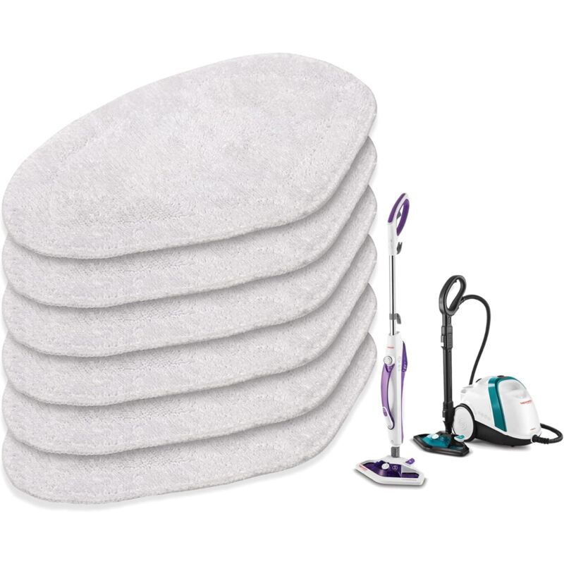 Reusable Microfiber Replacement Pads Compatible With Polti Vaporetto Washable Steam Cleaner Refill Pads (6 Pack)