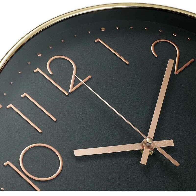 12 Inch Silent Non Ticking Wall Clock Modern Battery Operated Wall Clock Easy To Read Decor For Kitchen, Home, Living