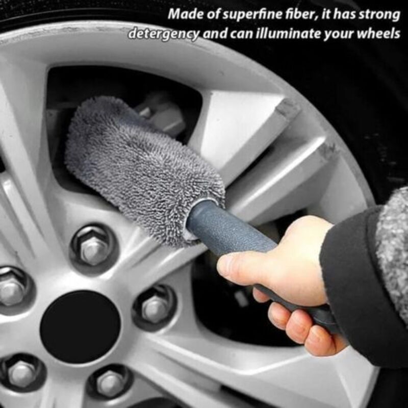 1 pcs Car Cleaning Brush Microfiber Wheel Brush Car Wash Detailing For Car Trunk Auto Brus Portable Motorcycle