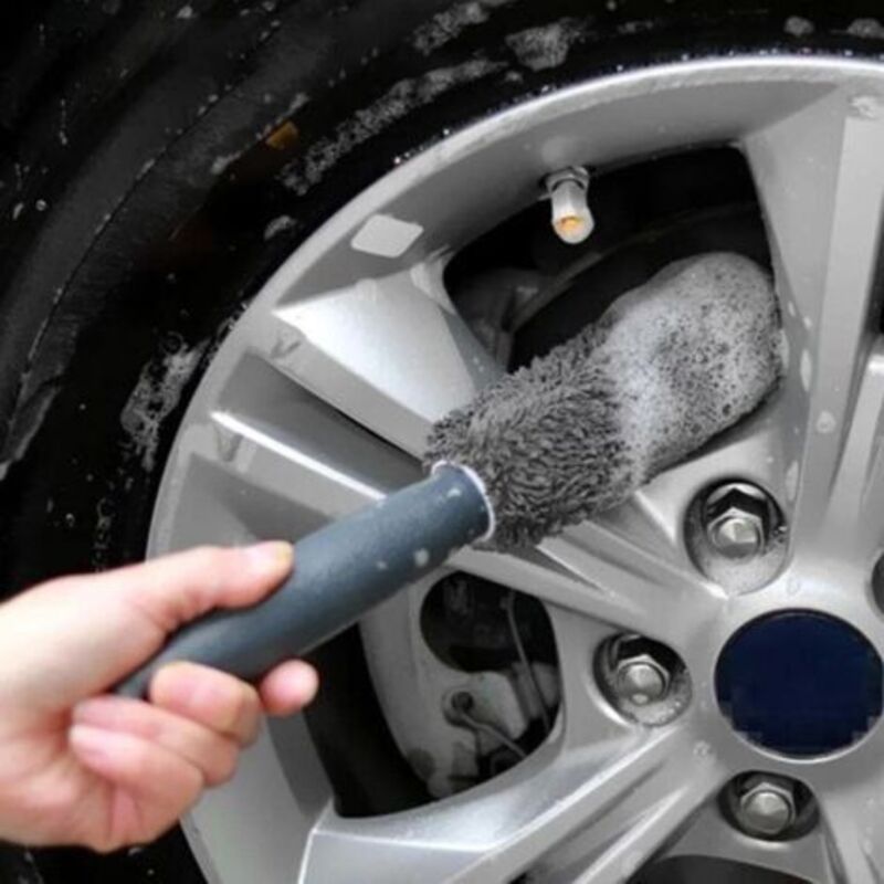 1 pcs Car Cleaning Brush Microfiber Wheel Brush Car Wash Detailing For Car Trunk Auto Brus Portable Motorcycle