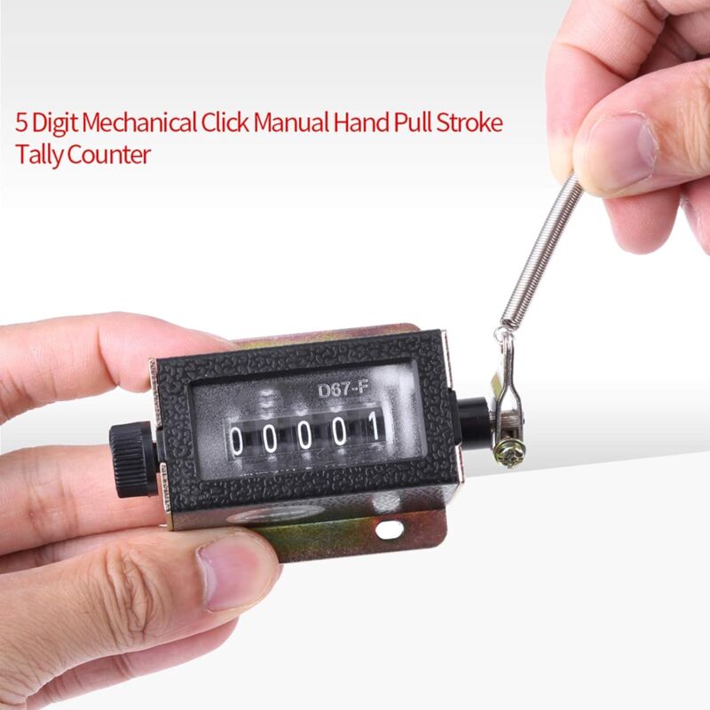 Digit Counter, Digit Display, D67‑F 5 Digit Mechanical Reset Manual Stroke Tally Counter