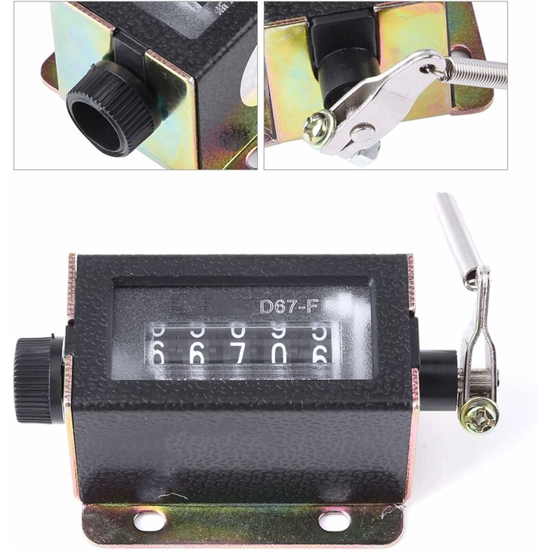 Digit Counter, Digit Display, D67‑F 5 Digit Mechanical Reset Manual Stroke Tally Counter