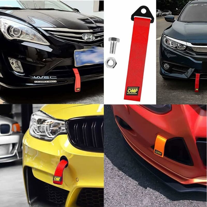 Car Tow ROpe,Racing Tow Strap,Auto Tow ROpes,Racing Tow ROpe,Nylon Tow ROpes,For Vehicle Front Rear Bumper,1Pc
