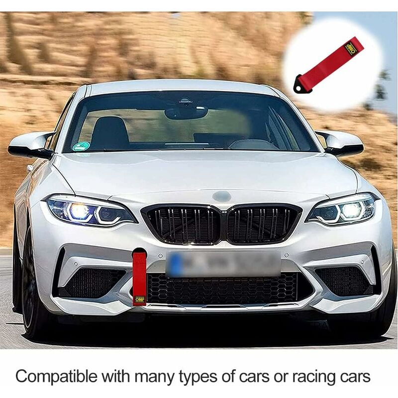 Car Tow ROpe,Racing Tow Strap,Auto Tow ROpes,Racing Tow ROpe,Nylon Tow ROpes,For Vehicle Front Rear Bumper,1Pc