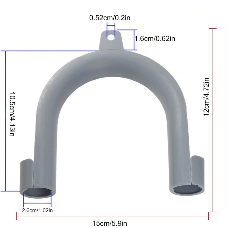 2 pcs Washing Machine Drain Hose Hooks - U Shape
