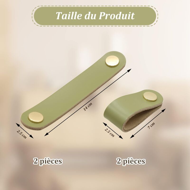 4 pcs Leather Handle Furniture Knobs Leather Handles Window Leather Door Knobs Wardrobe Door Knobs For Cabinets