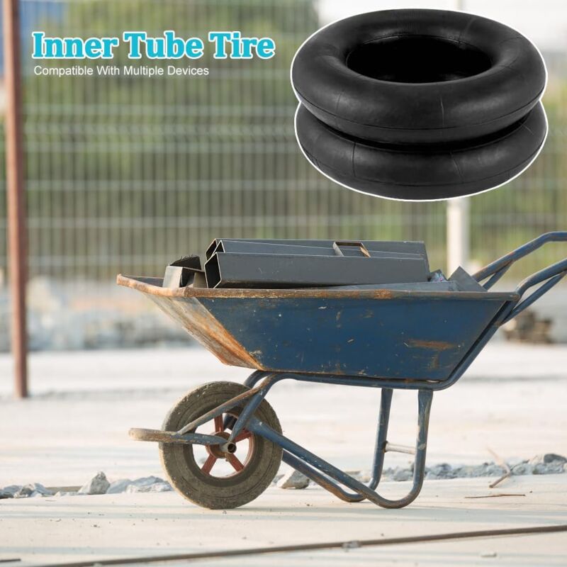 2 pcs Wheelbarrow Inner Tube, 4.80/4.00-8 Wheelbarrow Inner Tubes, Wheelbarrow Inner Tubes, For Handcart, Transport