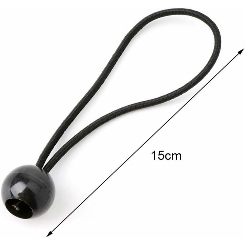 12 pcs Black Tarpaulin Bungees Balls Tarp Bungee Cord For Banner, Tarpaulins, Pavilions, Tents, Tent Bungee Hooks,